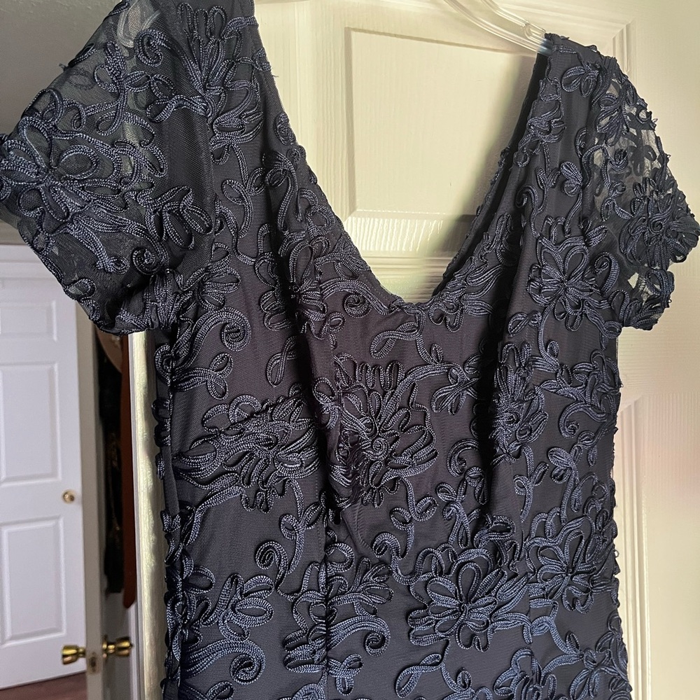 Elegant Navy Lace Dress